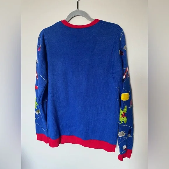 Jolly sweaters ugly Christmas sweater with sequence bow tie Good condition small - Picture 4 of 6